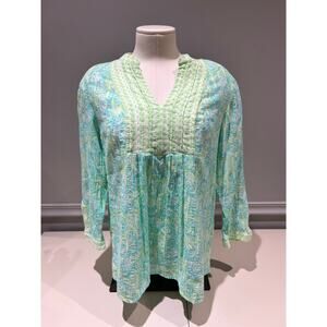 Vineyard Vines Green Cotton Gauze Tunic – Size Medium